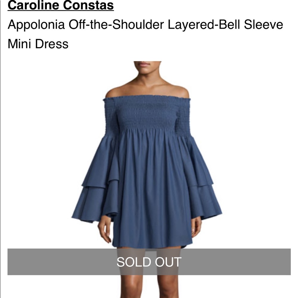 CAROLINE CONSTAS APPOLONIA OFF THE SHOULDER DRESS